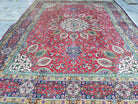 Antique Persian Carpet, Medallion, Mustafi Design, 9'7" x 12' 9" - Jewel Rugs