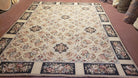 Needlepoint Rug 8x10ft Allover European Design Flowers 100% Wool Hand Knotted Aubusson Area Rug Brand New Flatweave Needle Point Carpet Chic - Jewel Rugs