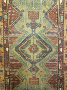 3' X 6' Antique Handmade Turkish Wool Rug Runner Carpet Camel Hair Color Sarab Colorful Geometric Rug - Jewel Rugs