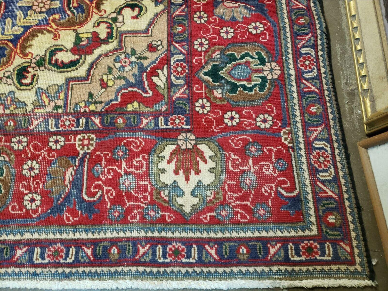 10' X 10' Antique Handmade Turkish Wool Rug Carpet Red Square Nice - Jewel Rugs