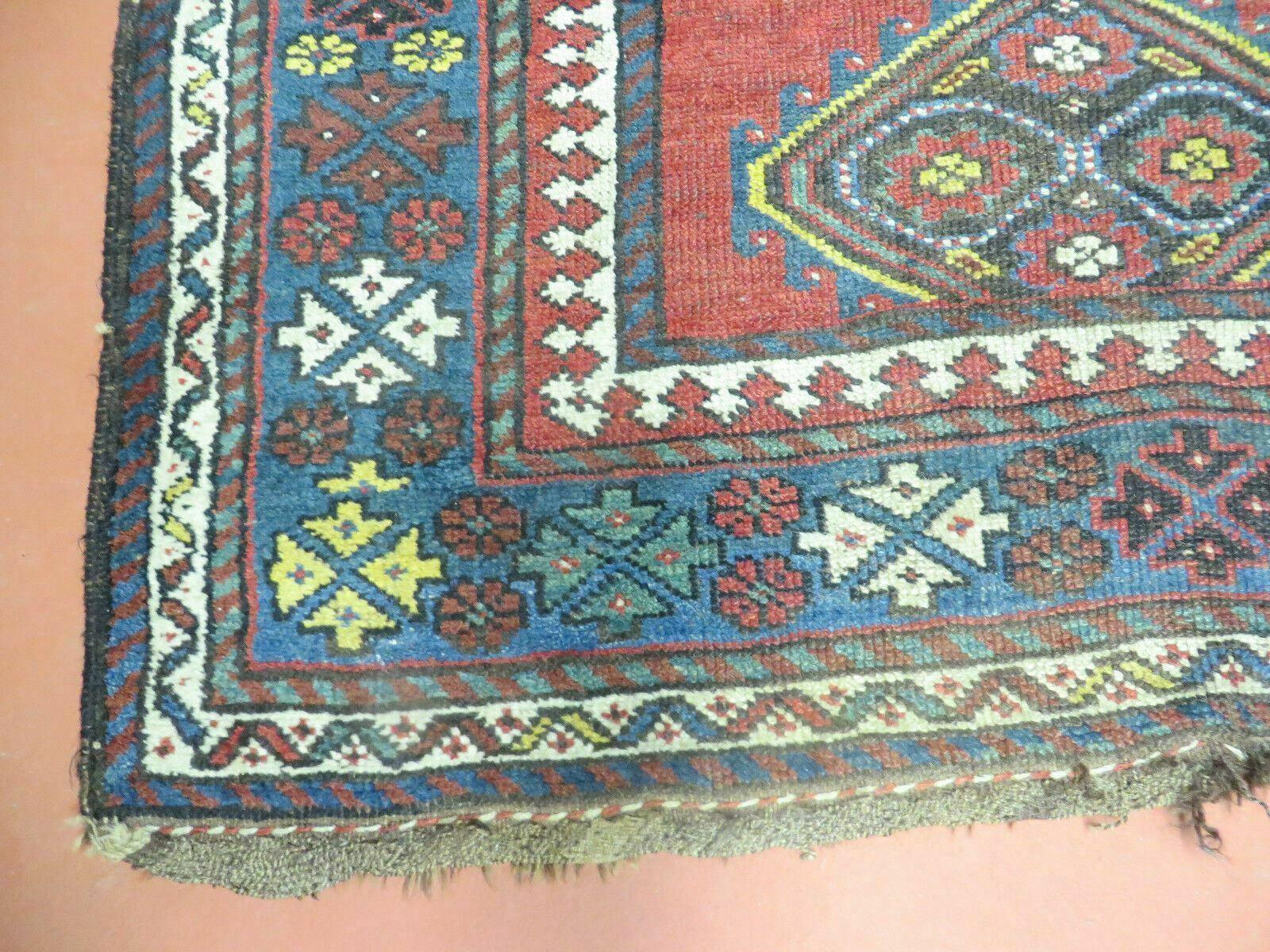 3' X 6' Antique 1920s Handmade Caucasian Karabagh Ganjeh Talesh Wool Rug Nice - Jewel Rugs