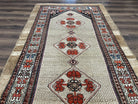 Rare Persian Tribal Runner Rug 4.5 x 10, Sarab Serab Kalegy Carpet, Antique 1920s Collectible Geometric Medallions Oriental Wool Runner, Hand Knotted, Camel Hair Color - Jewel Rugs