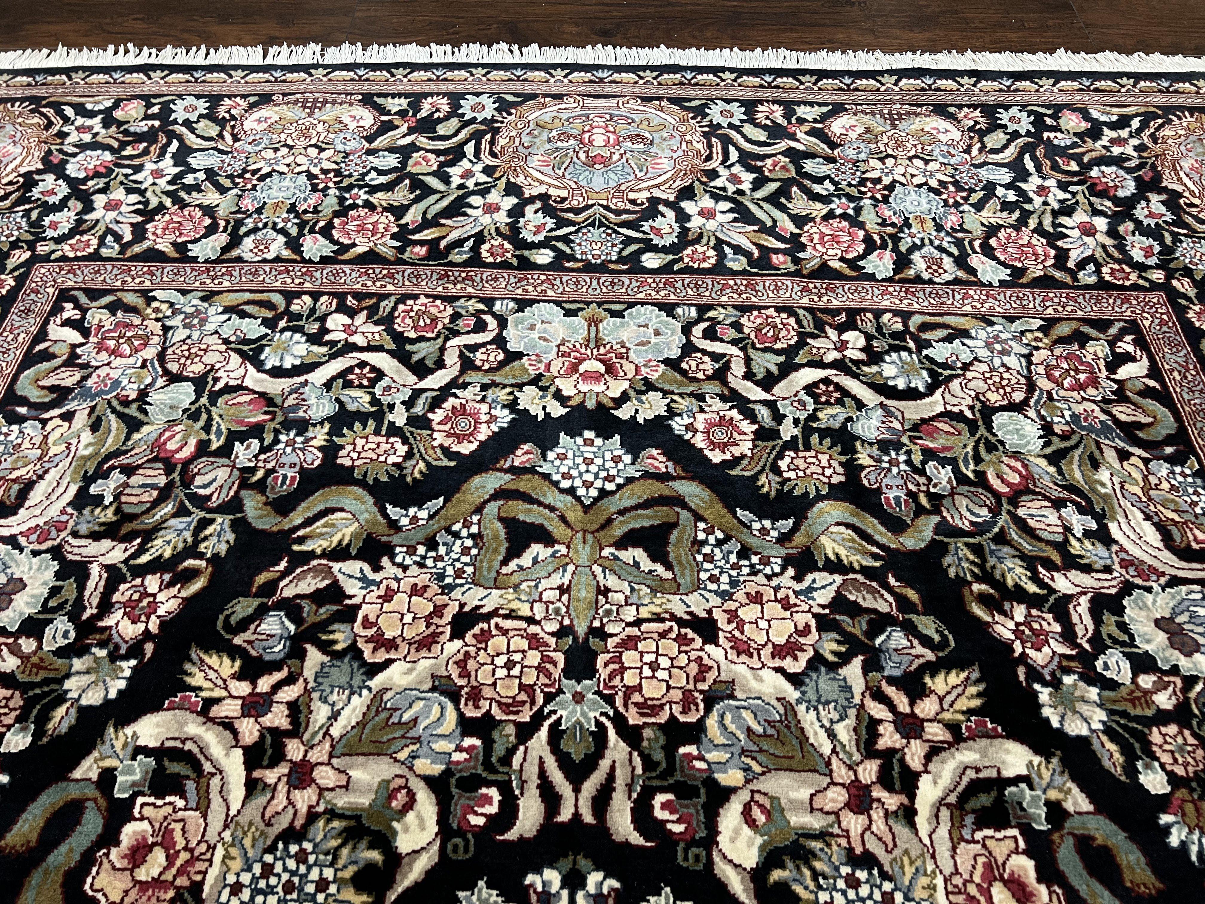 Stunning Pak Persian Floral Rug 8x10, Highly Detailed Elegant Floral Wool Carpet, Aubusson European Design, Wool, Traditional Vintage Rug - Jewel Rugs