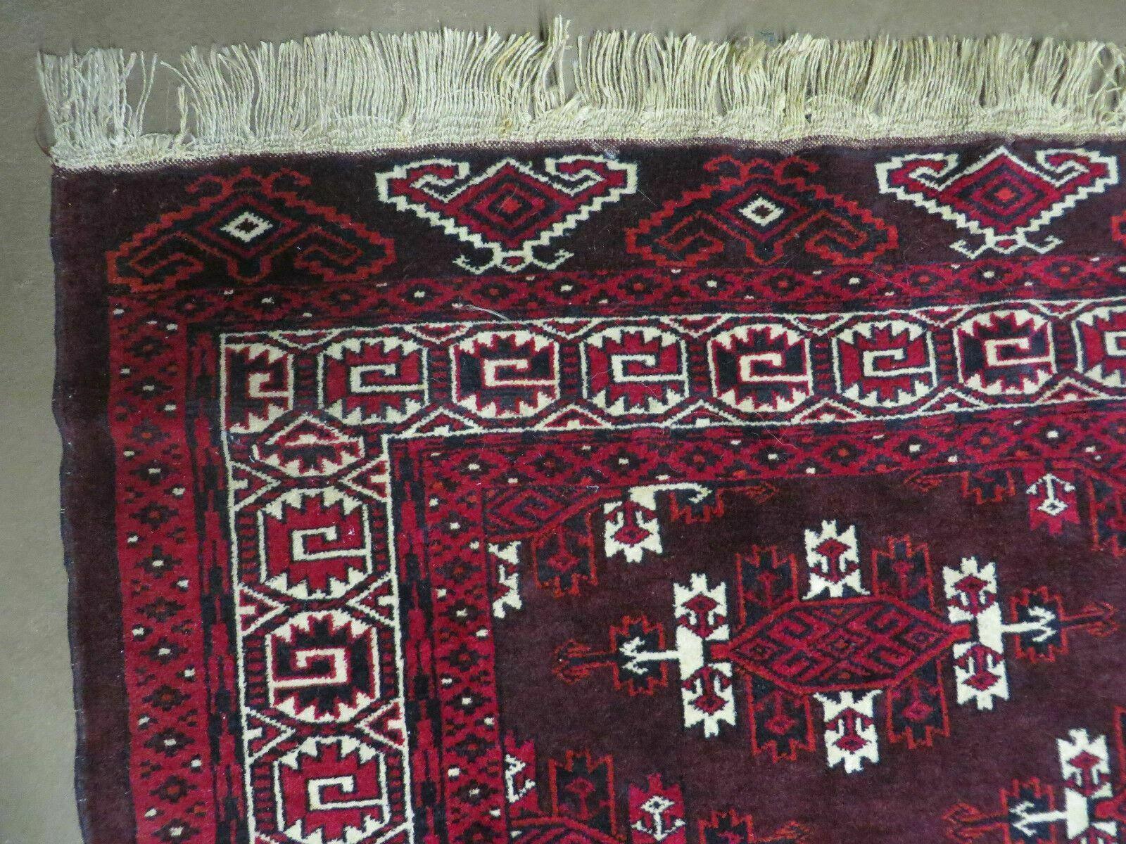 7' X 10' Antique Handmade Yamud Turkoman Wool Rug Excellent - Jewel Rugs