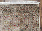 Indian Silk Runner Rug 2'6" x 7' 10", Indo Kashmiri Fine Oriental Runner, Hallway Carpet, Vintage Traditional Oriental Runner 8ft Long - Jewel Rugs