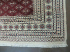 9' X 12' Vintage Handmade Fine Bokhara Turkoman Yamud Pakistan Wool Rug Nice - Jewel Rugs