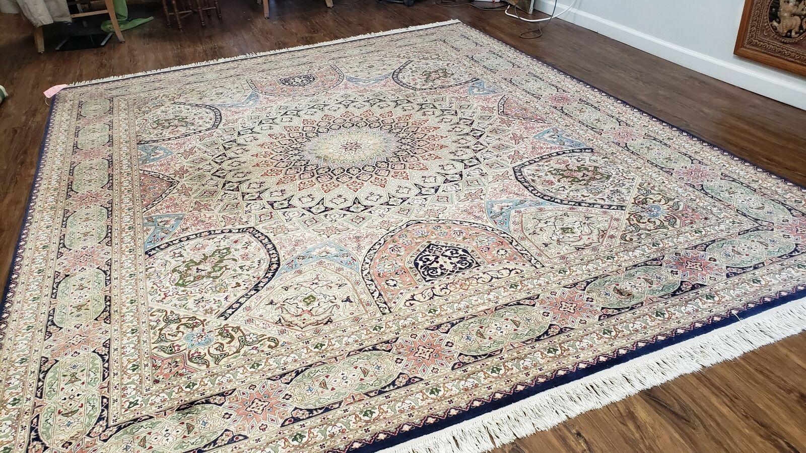 8' X 10' Vintage Handmade Fine Chinese Wool Rug Carpet Dome Design Ivory - Jewel Rugs