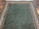 Couristan Rug 6x8, Vintage Oriental Carpet 6 x 8 ft, Belgium Power-Loomed Rug, Green and Cream, Traditional Rug, Boteh Mir Paisley Pattern - Jewel Rugs