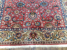 Semi Antique Persian Kashan Rug, Red & Beige, Hand-Knotted, Wool, 4'7" x 6' 6", Pair B - Jewel Rugs