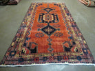 4' 3" X 8' 3" Antique Handmade Turkish Wool Rug # 121 - Jewel Rugs