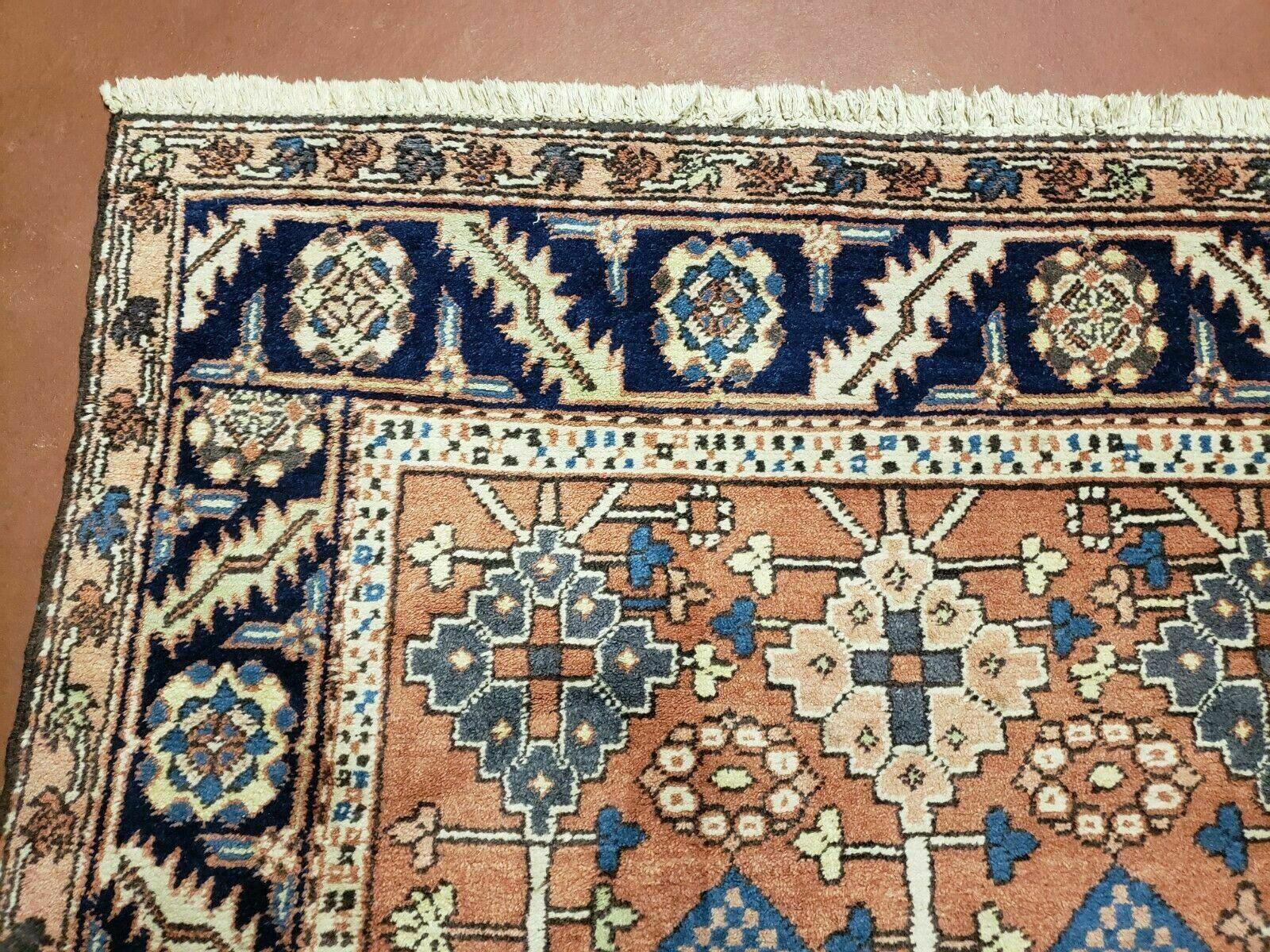 4' X 6' Handmade Turkish Wool Rug Decorative Rust Red Blue - Jewel Rugs