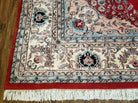 9' X 12' Vintage Handmade India Medallion Wool Rug Vegetable Dyes Nice Red - Jewel Rugs