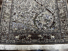 Stunning Persian Isfahan Rug 5x8, Animal Pictorials - Birds Peacocks, Fine & Highly Detailed, Kork Wool on Silk Foundation, Tree of Life, Hand-Knotted, Cream - Jewel Rugs