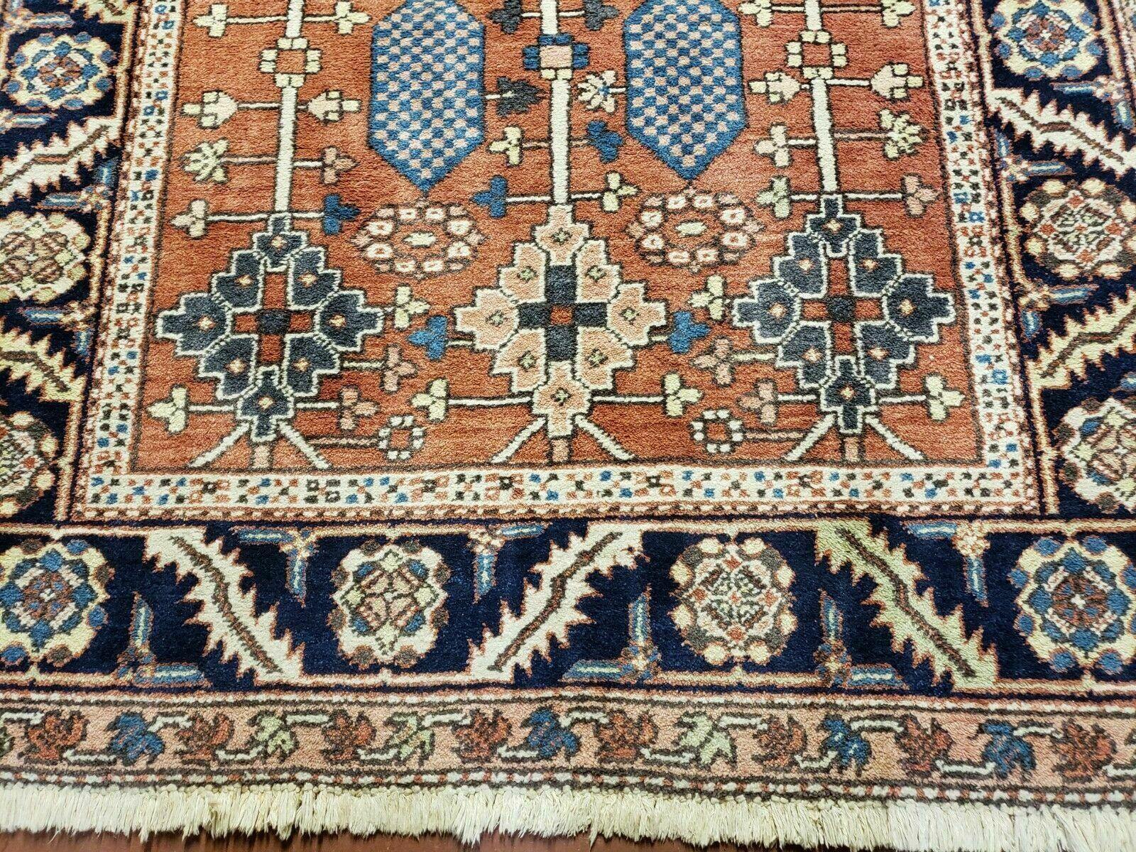 4' X 6' Handmade Turkish Wool Rug Decorative Rust Red Blue - Jewel Rugs