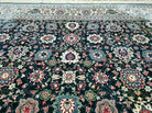 8' X 10' Handmade Indian Oriental Wool Rug Carpet Organic Dye Forest Green Nice - Jewel Rugs