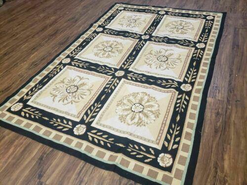 4' X 6' Handmade French Aubusson Savonnerie Garden Design Needlepoint Rug Nice - Jewel Rugs