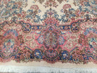 8' 6" X 12' 5" Authentic Vintage Handmade Kirman Wool Rug Beige Organic Nice - Jewel Rugs