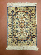 1' 8" X 2' 4" Handmade Floral Oriental Wool Rug Carpet Ivory - Jewel Rugs