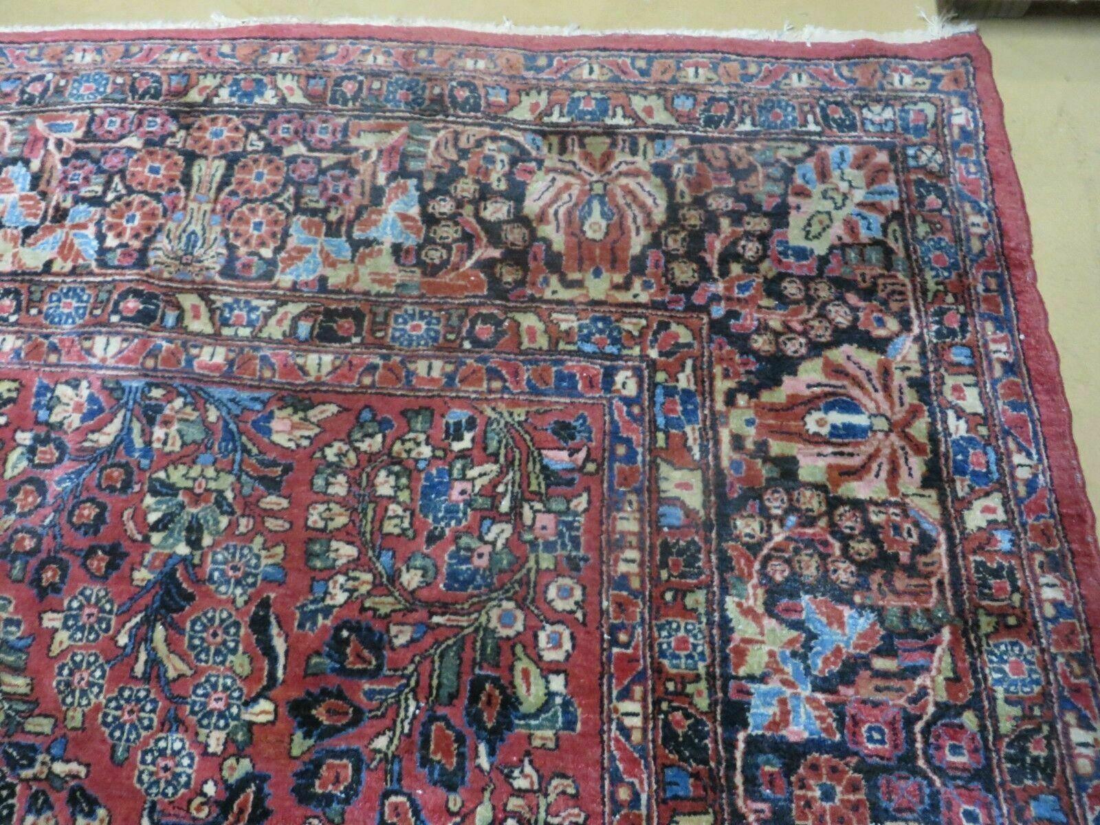 9' X 12' Handmade India Floral Oriental Wool Rug Red Hand Knotted Carpet Nice - Jewel Rugs