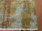 8' X 10' Modern Handmade Tibetan Nepal Wool Rug Decorative Rug Gold Wow - Jewel Rugs