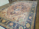 8' 8" X 12' Karastan Blue Heriz Serapi # 726 Wool RUG American Made Rare Nice - Jewel Rugs