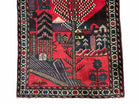 3x5 New Vintage Handmade Tribal Balouchi Rug Organic Dyes Red Buildings Nature - Jewel Rugs