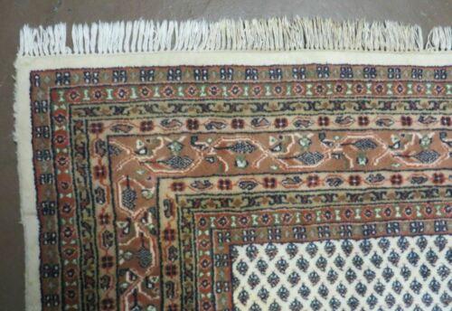 6' X 9' Vintage Hand Made Indian Paisley Design Wool Rug Ivory Nice - Jewel Rugs