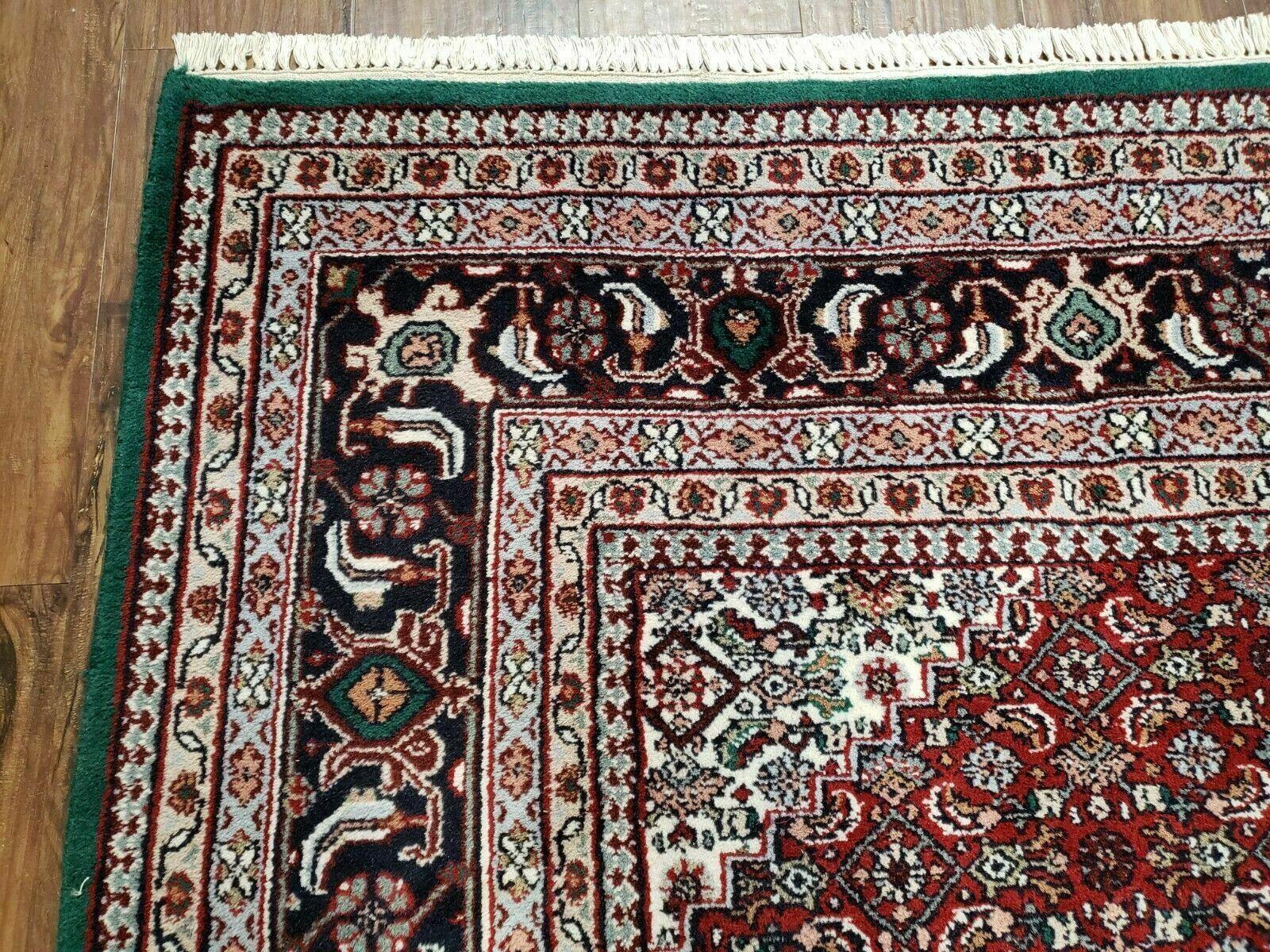 8' X 10' Vintage Handmade India Wool Rug Hand Knotted Carpet Herati Pattern - Jewel Rugs