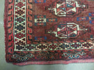 2.5' X 4' Antique Handmade Bokhara Turkoman Yamud Wool Rug Kilim Backing NICE - Jewel Rugs