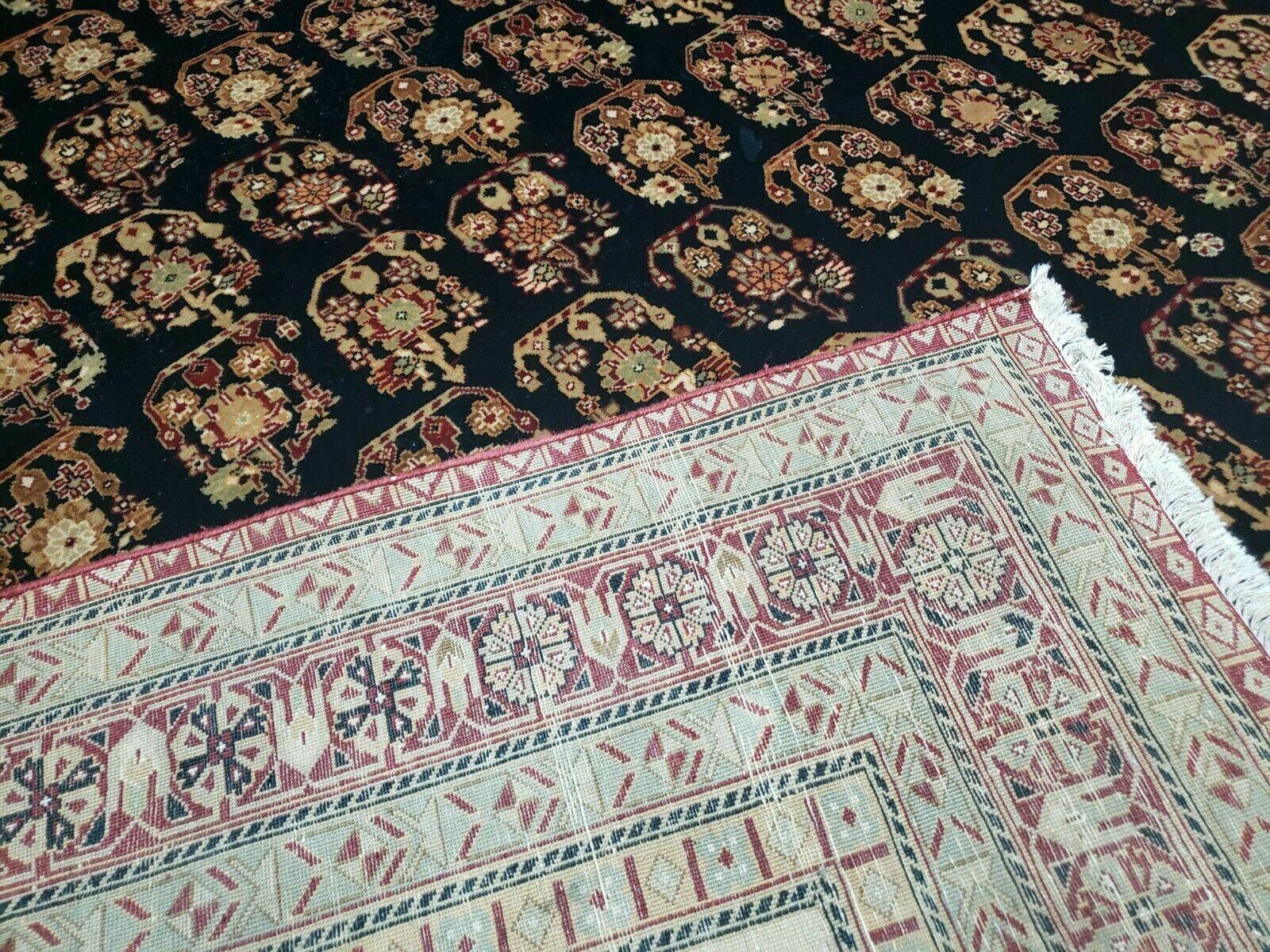 9' X 11' Fine Handmade Indian Agra Rug Paisley Hand Knotted Carpet Organic Wow - Jewel Rugs