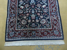 2' 7" X 8' Vintage Handmade Indian Agra Wool Blue Runner Oriental Rug Nice - Jewel Rugs