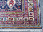 Oversized Persian Shiraz Tribal Rug 13x19, Palace Sized Oriental Carpet, Handmade Hand-Knotted X Large Rug, Red Blue Cream, Allover Herati Pattern - Jewel Rugs