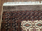 9' 5" X 12' Vintage Handmade Bokhara Turkoman Yamud Pakistan Wool Rug - Jewel Rugs