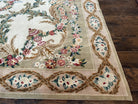 Chinese Aubusson Rug 9.8 x 12, Savonnerie Carpet with Pile, Elegant Living Room Dining Room Rug Hand Knotted Wool Carpet, French European - Jewel Rugs