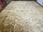 12' X 17' One-of-a-Kind Pakistan Hand-Knotted Wool Rug Handmade Beige Oriental Carpet - Jewel Rugs