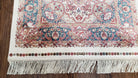 Blue & Ivory Silk Carpet, New Turkish Rug 3x5, Bamboo Silk, Medallion Rug, Fine Accent Rug, Soft, 2' 8" x 4' 11" - Jewel Rugs