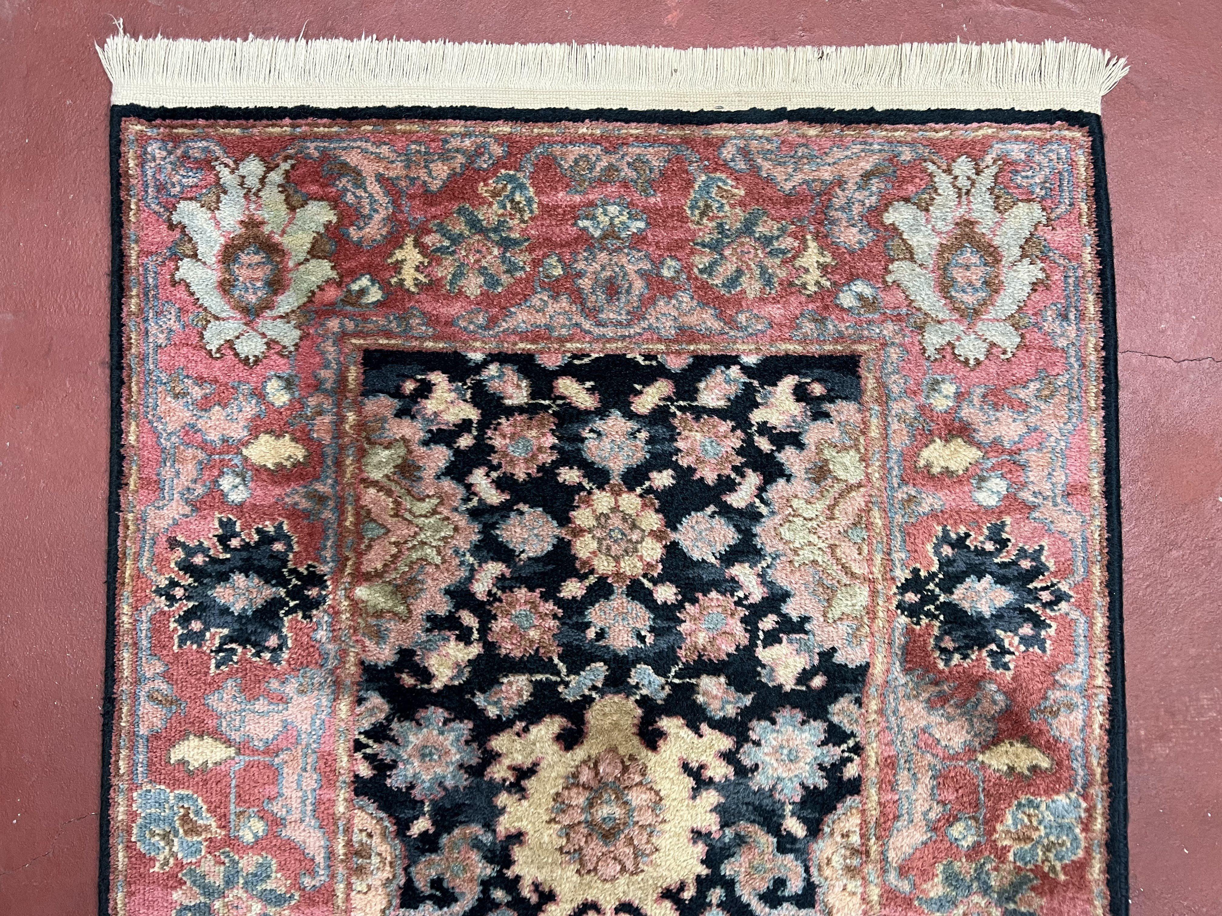 Vintage Karastan Runner Rug 2.6 x 12, Karastan Williamsburg Kurdish Pattern #559, 12ft Long Hallway Rug Wool - Jewel Rugs