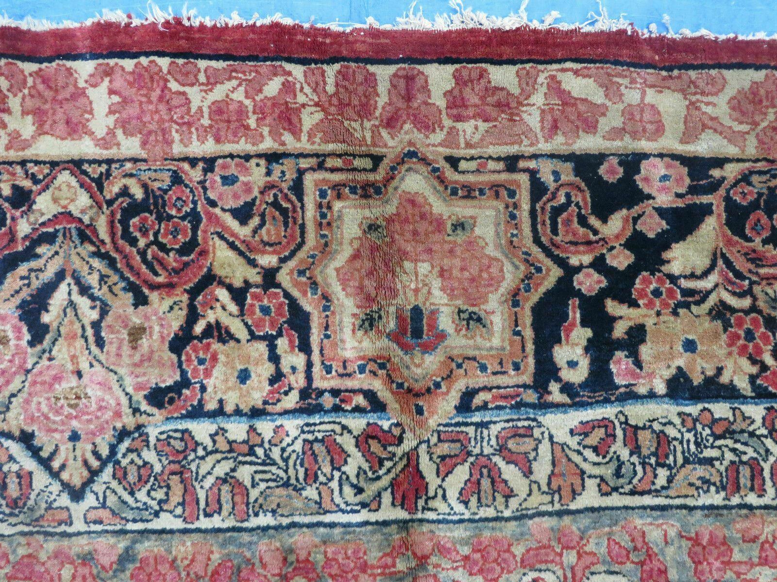 9' X 12' Antique Fine Handmade India Floral Oriental Wool Rug Carpet Red Nice - Jewel Rugs