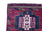 2' 9" X 4' 7" Vintage Handmade Tribal Wool Rug Balouchi Rug Afghan Rug Red Beige - Jewel Rugs