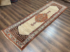 Rare Persian Tribal Runner Rug 3.5 x 10, Sarab Serab Kalegy Carpet, Antique 1920s Collectible Geometric Medallion Oriental Wool Runner, Hand Knotted, Camel Hair Color - Jewel Rugs