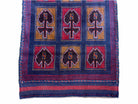 2' 9" X 4' 5" Vintage Handmade Tribal Wool Rug Balouchi Afghan Rug Blue Red 3x5 - Jewel Rugs