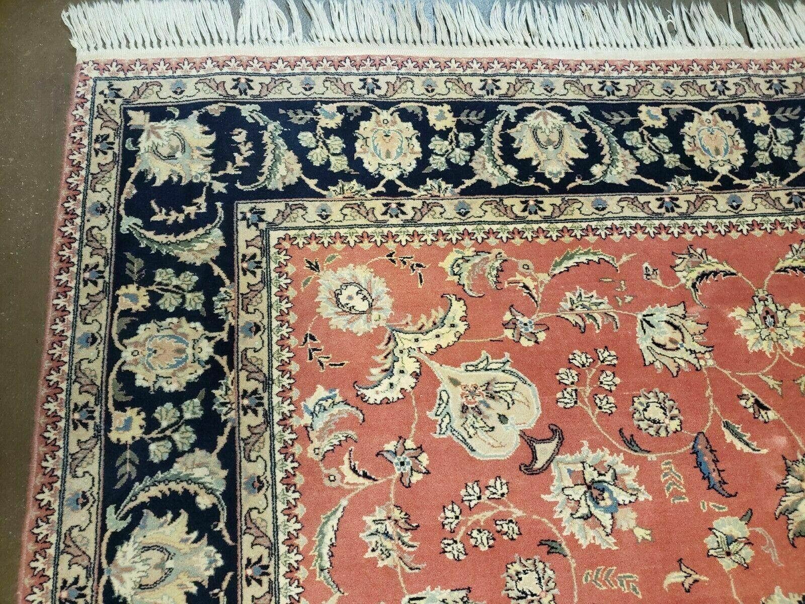 6' X 9' Vintage Fine Oriental Floral Handmade Wool Rug Vegetable Dyes Red Nice - Jewel Rugs