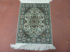 1.5' X 2' Vintage Handmade Fine 100% Silk Turkish Hereke Rug Carpet Nice Small Oriental Carpet - Jewel Rugs