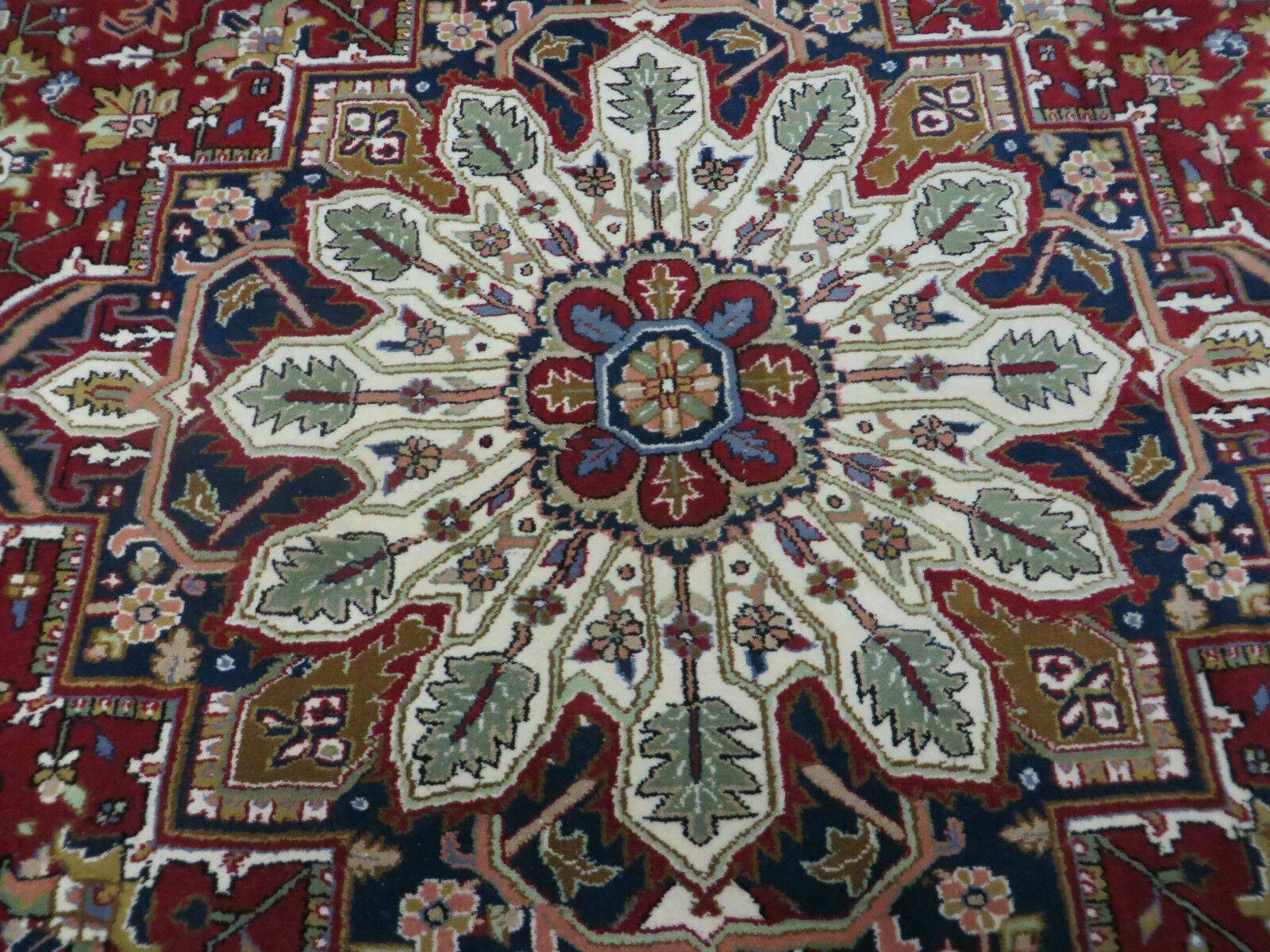 8' X 10' Handmade India Floral Oriental Wool Rug Decorative Hand Knotted Red - Jewel Rugs