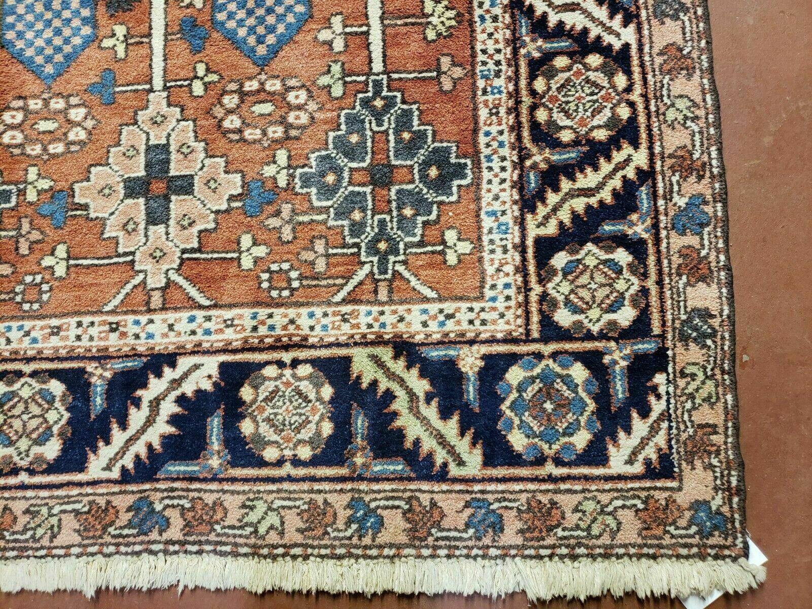 4' X 6' Handmade Turkish Wool Rug Decorative Rust Red Blue - Jewel Rugs