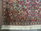 4' 6" X 5' 4" Handmade India Agra Floral Oriental Wool Rug Carpet Red Nice - Jewel Rugs