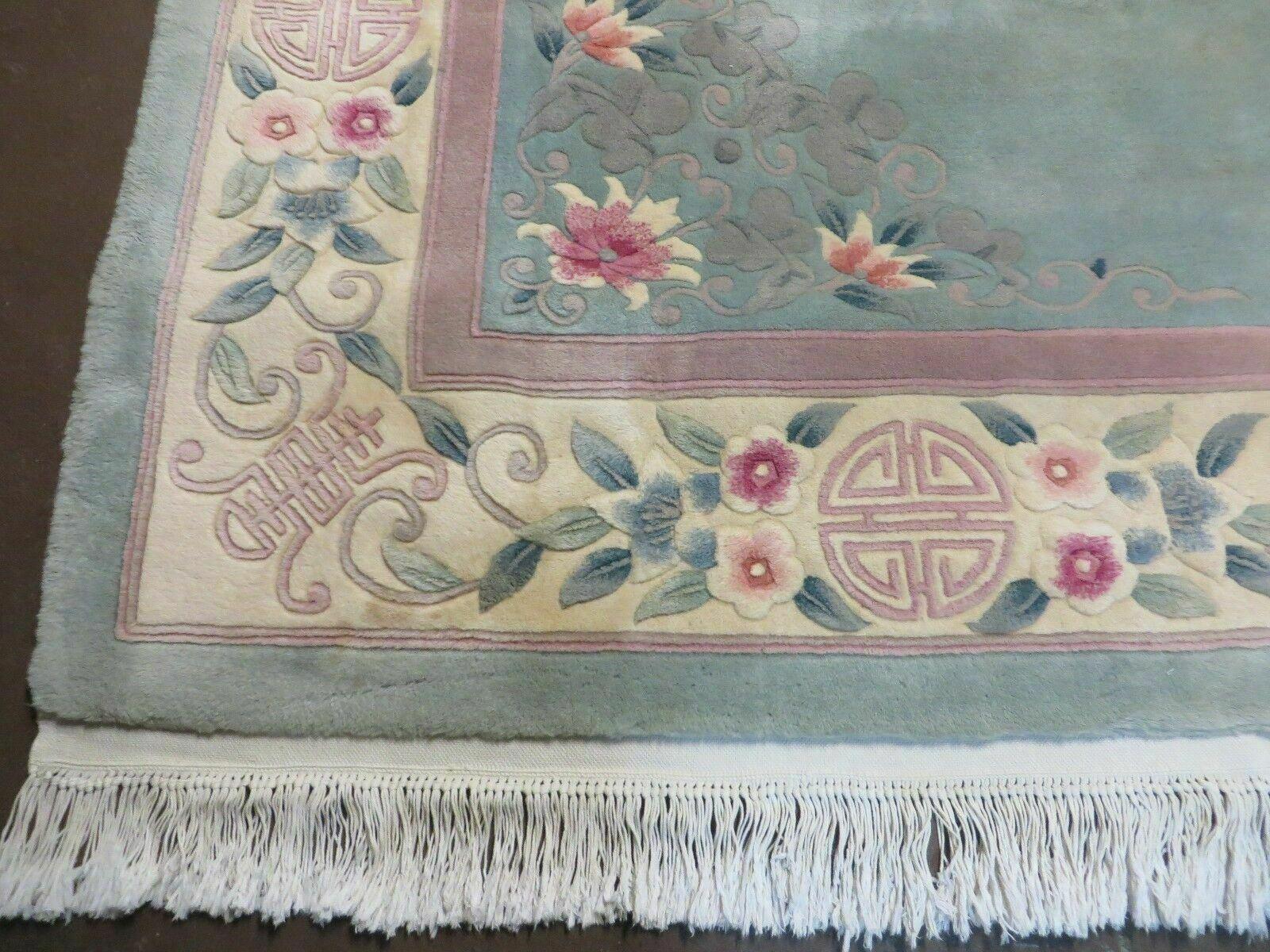 8' X 10' Handmade Art Deco Aubusson Chinese Rug Plush Carpet 90 Line Nice - Jewel Rugs