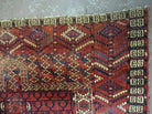 4' X 5' Antique Handmade Fine Tekkeh Turkoman Engsi Hatchli 4 Seasons Wool Rug - Jewel Rugs