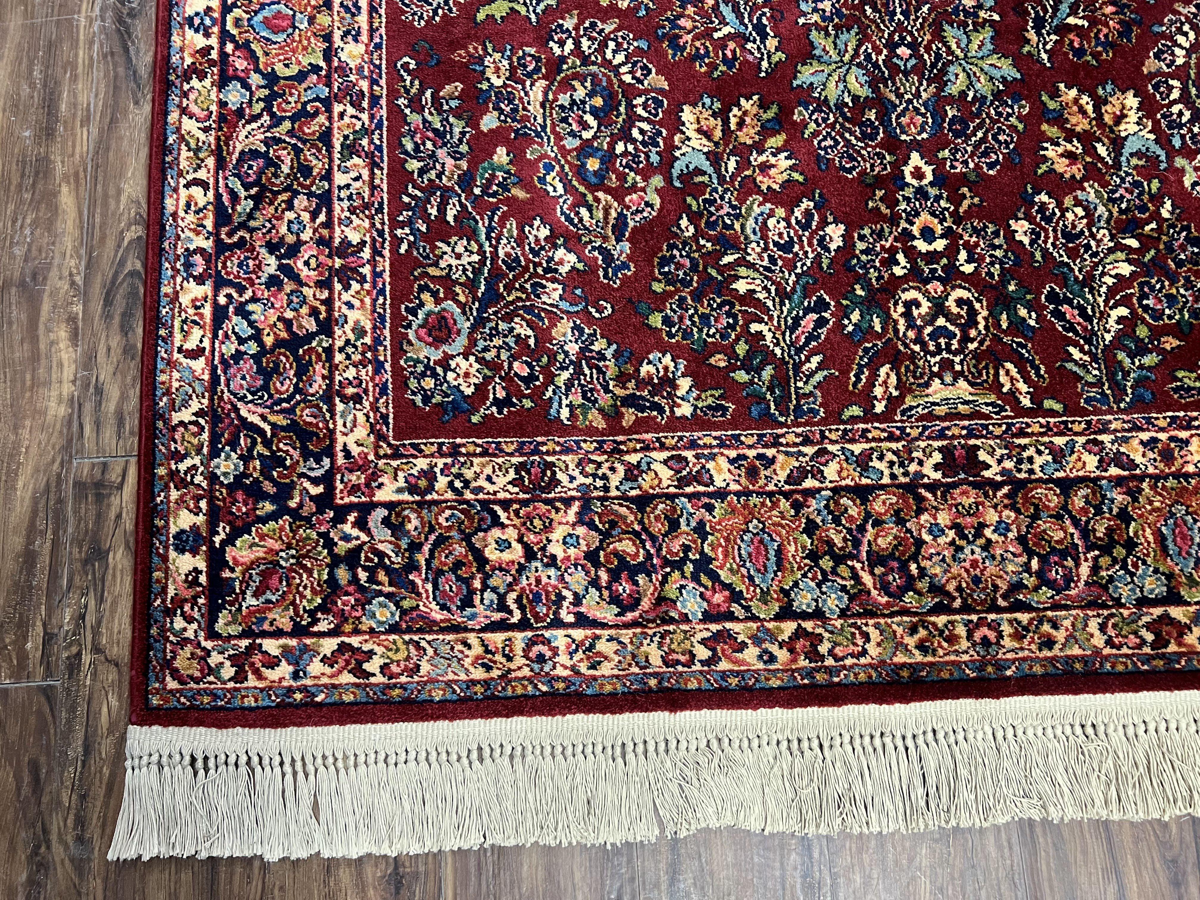 5.9 x 9 Karastan Rug Red Sarouk Rug #785, Karastan Wool Rug, Karastan Carpet, Original 700 Series Vintage Karastan Oriental Rug Discontinued - Jewel Rugs