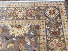 Gray Peshawar Rug, 9x12 Rug, Oriental Carpet for Modern Home, Floral Pattern Rug, Hand-Knotted Rug, Room Sized Rug, Wool Living Room Rug - Jewel Rugs